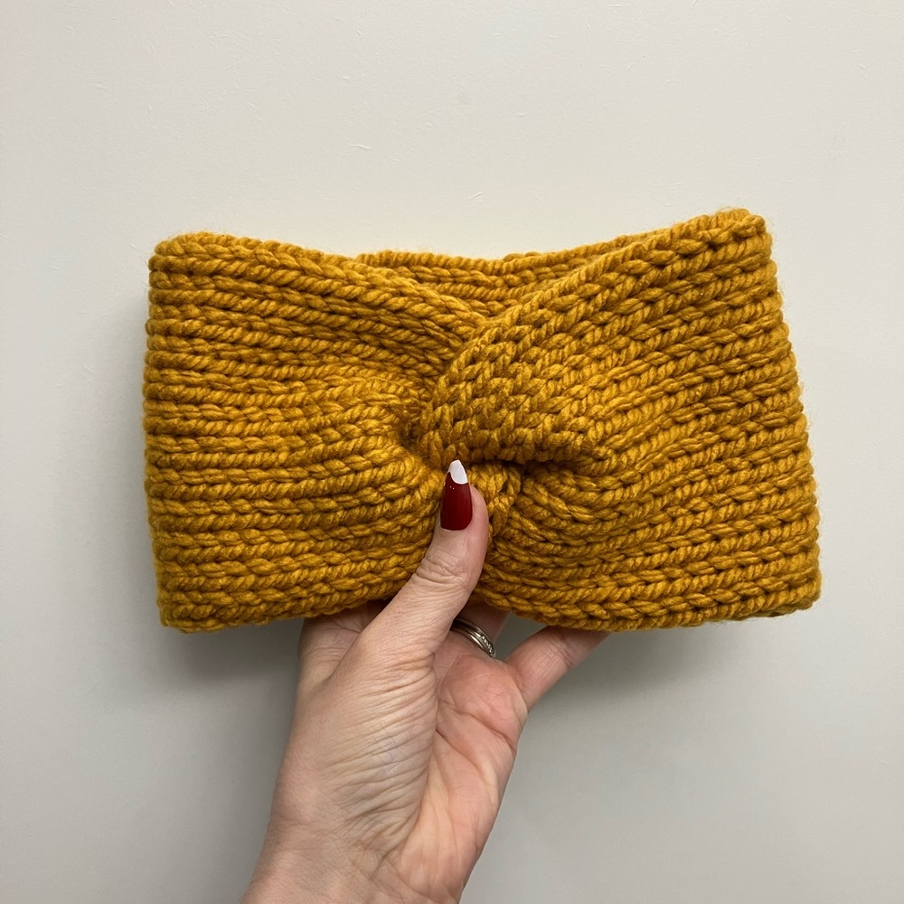 New! Knit double thick ear warmer